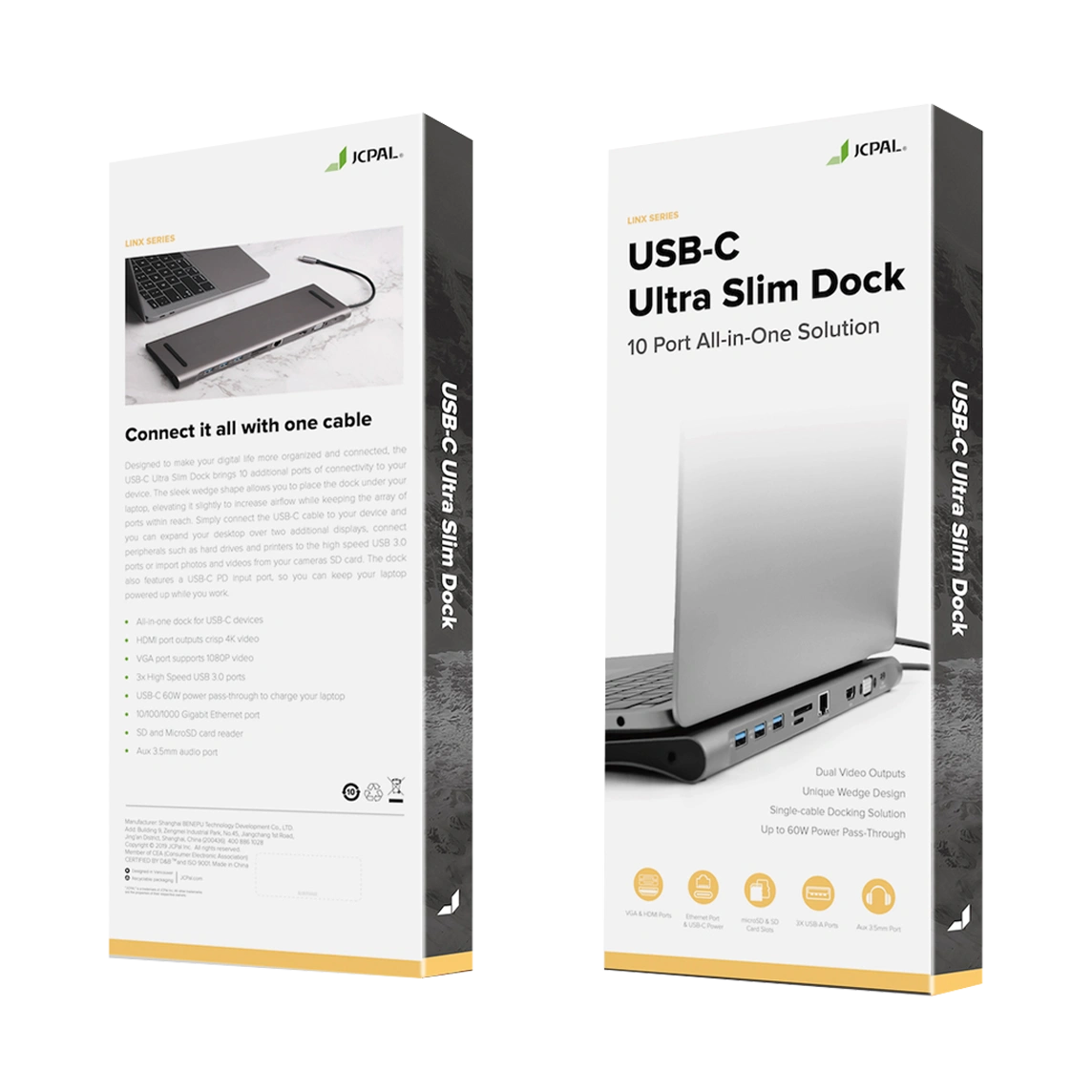 Jcpal LINX USB-C 10-Port Ultra Slim Dock-2