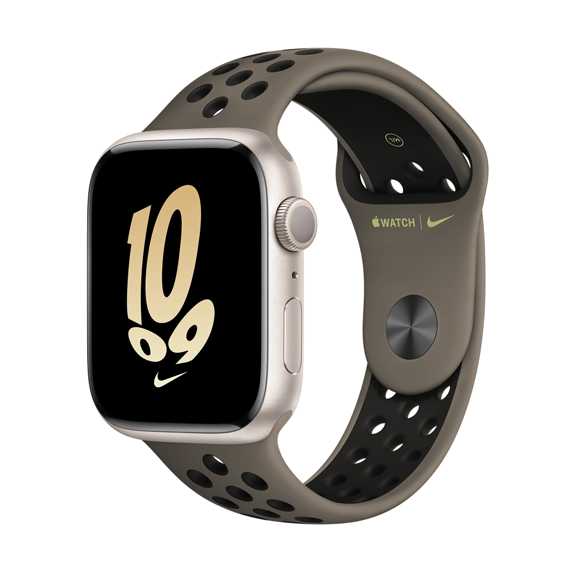 apple-watch-nike-series-8-starlight-aluminum-case-with-nike-olive-grey-black-sport-band