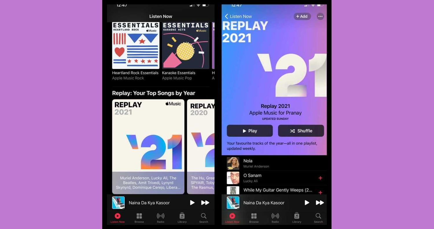 نحوه یافتن پلی لیست آهنگها و آلبومها در Apple Music Replay 2021
