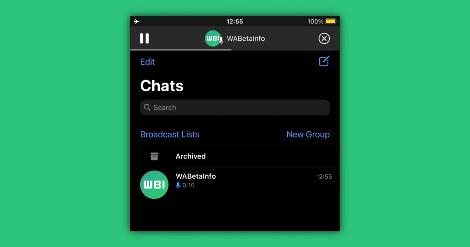 واتساپ قابلیت پخش پیام صوتی همزمان با چت متفاوت را منتشر کرد