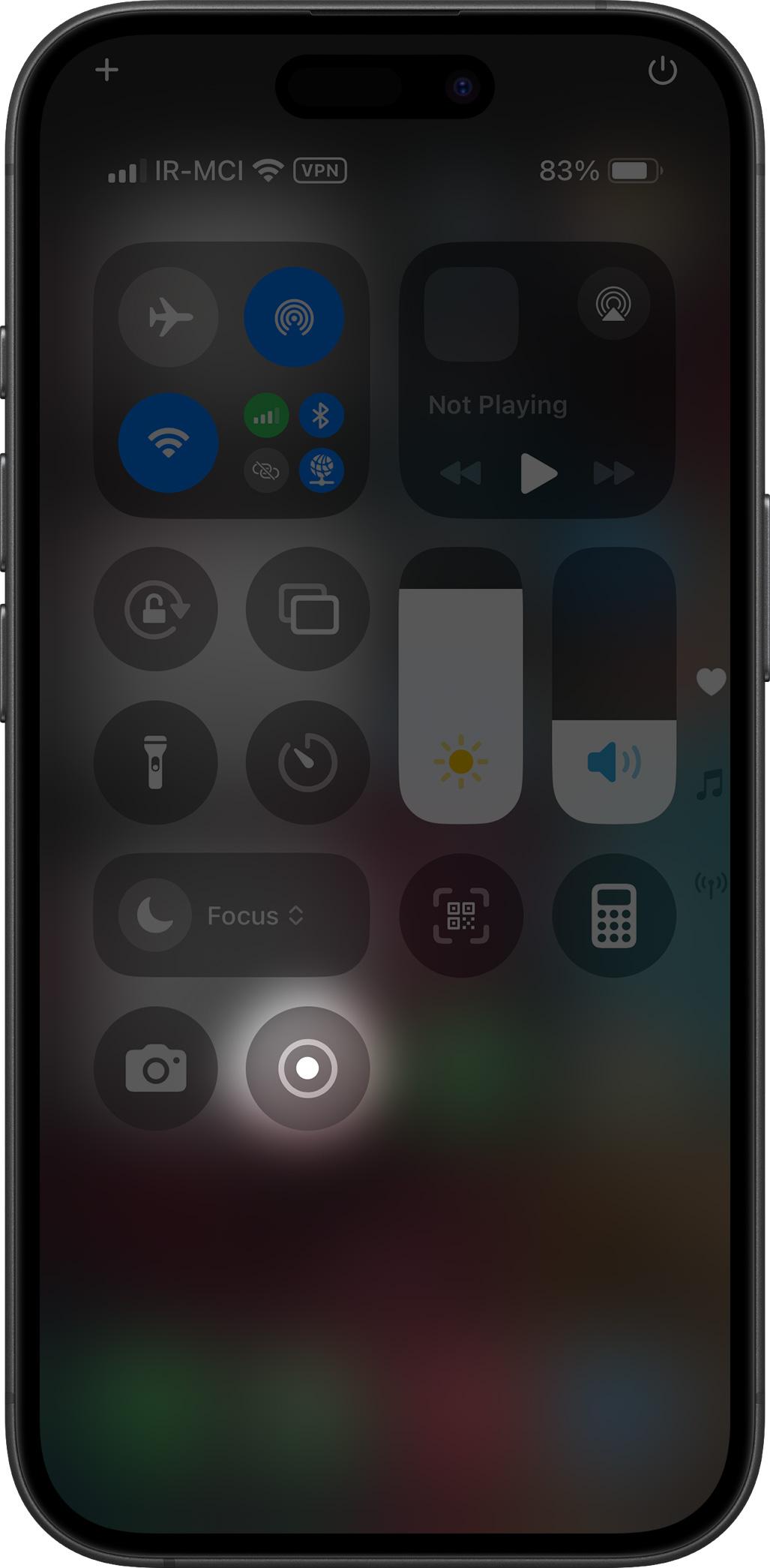 Screen Recording در آیفون