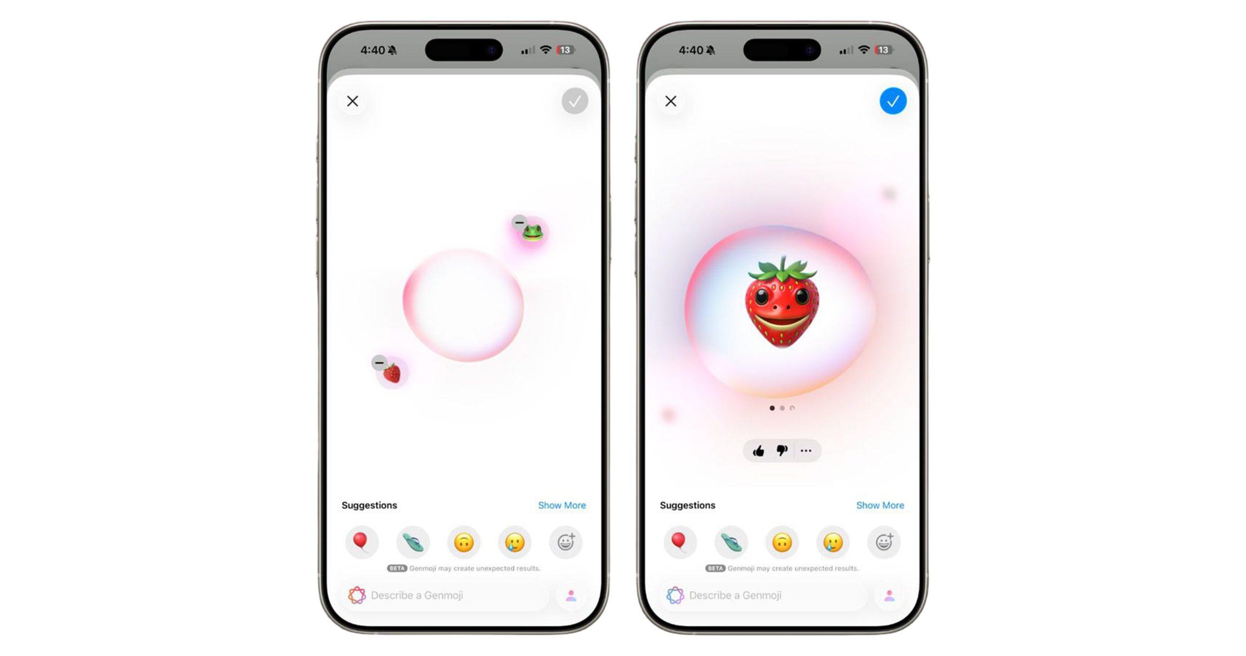 ترکیب ایموجیها با Genmoji