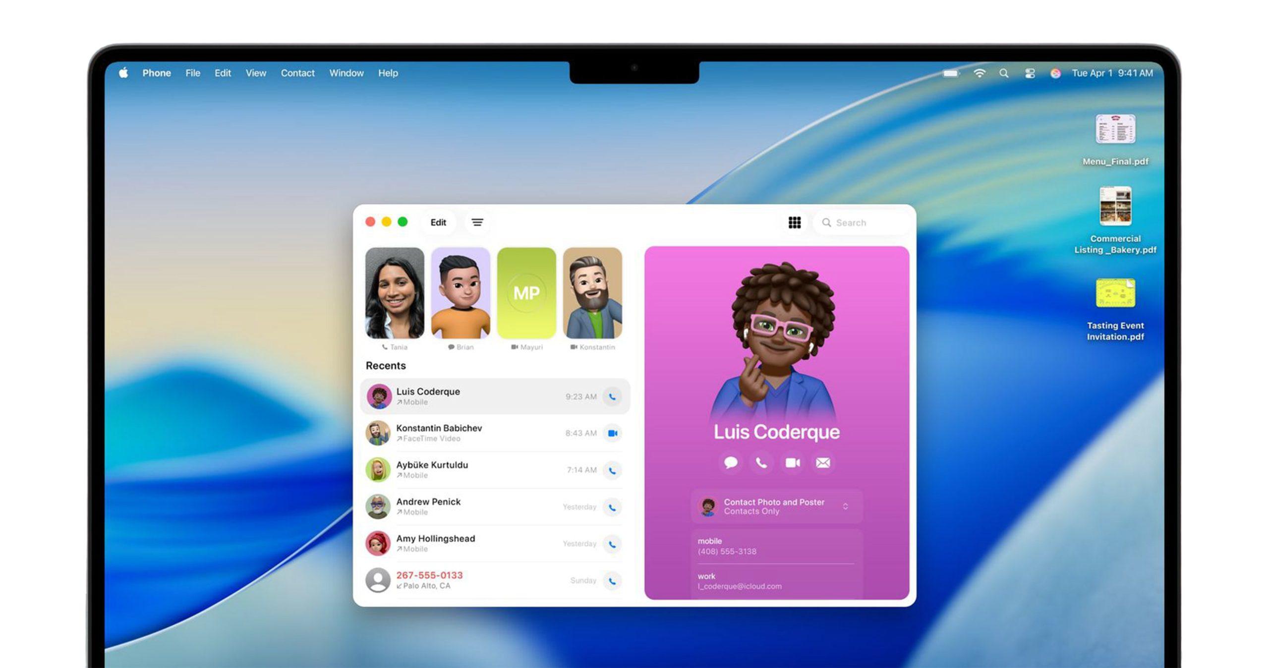 Phone App for iPad and Mac