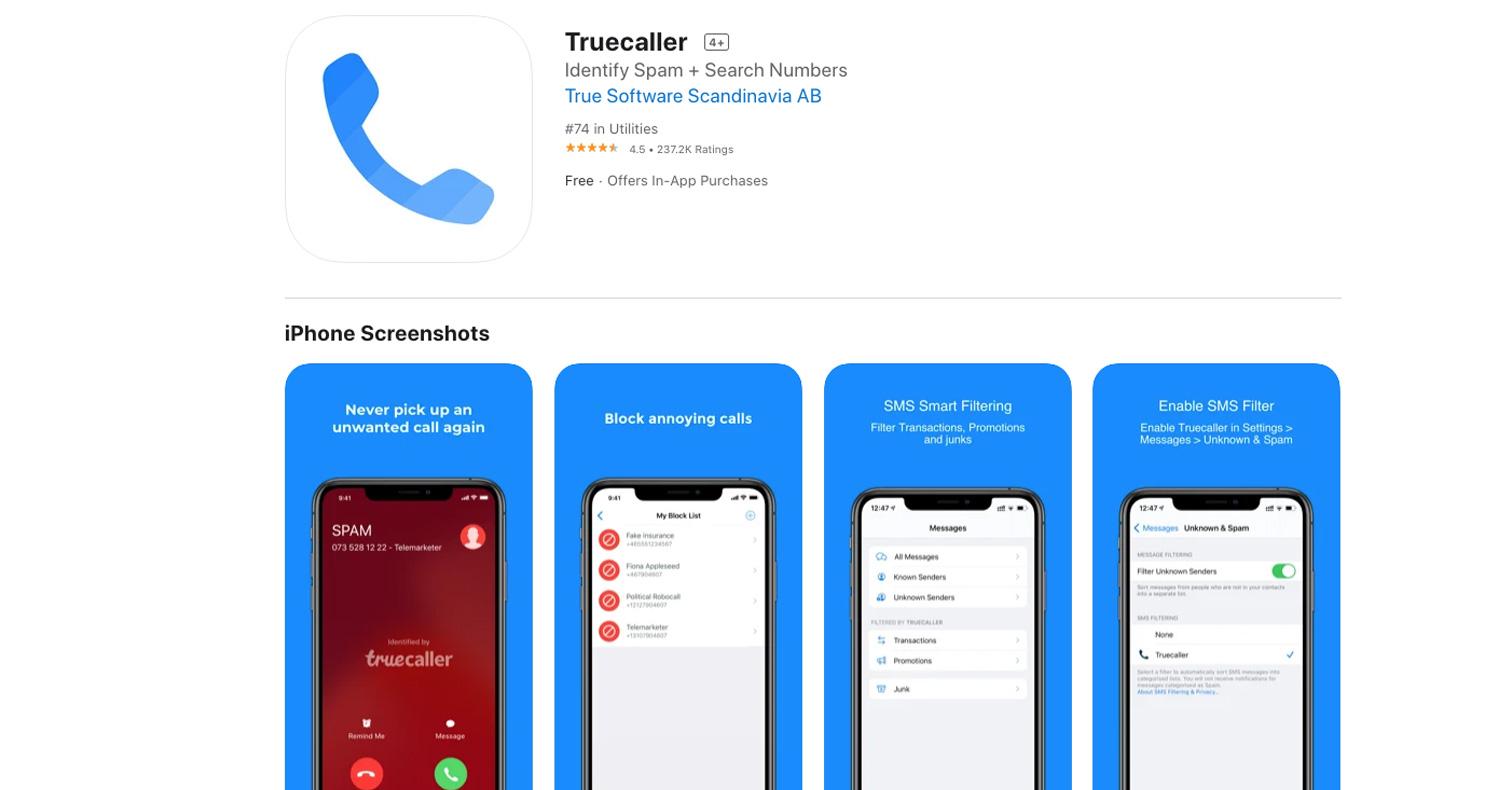 دانلود نرمافزار Truecaller برای آیفون، آیپاد و آیپد