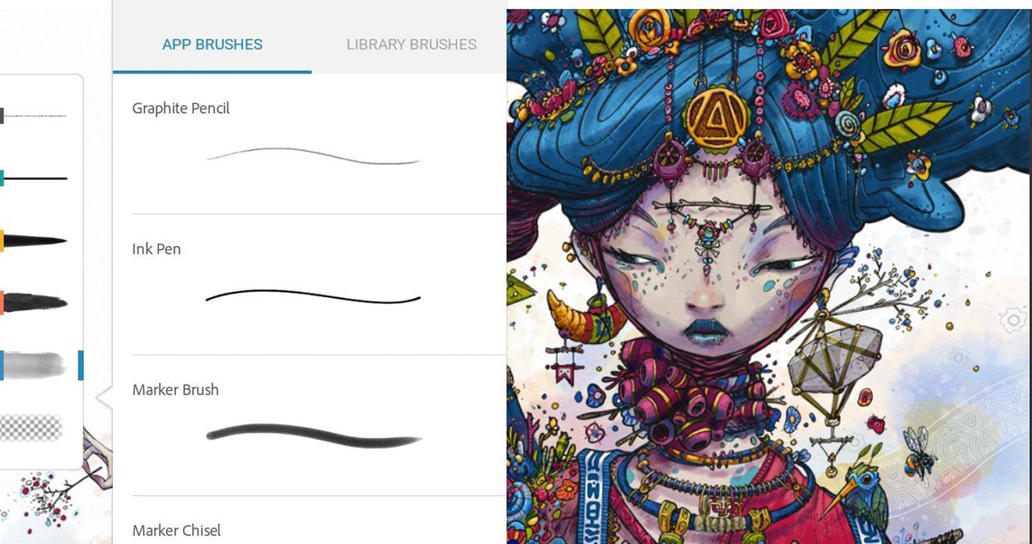 دانلود نرمافزار Adobe Photoshop Sketch برای آیفون، آیپاد و آیپد