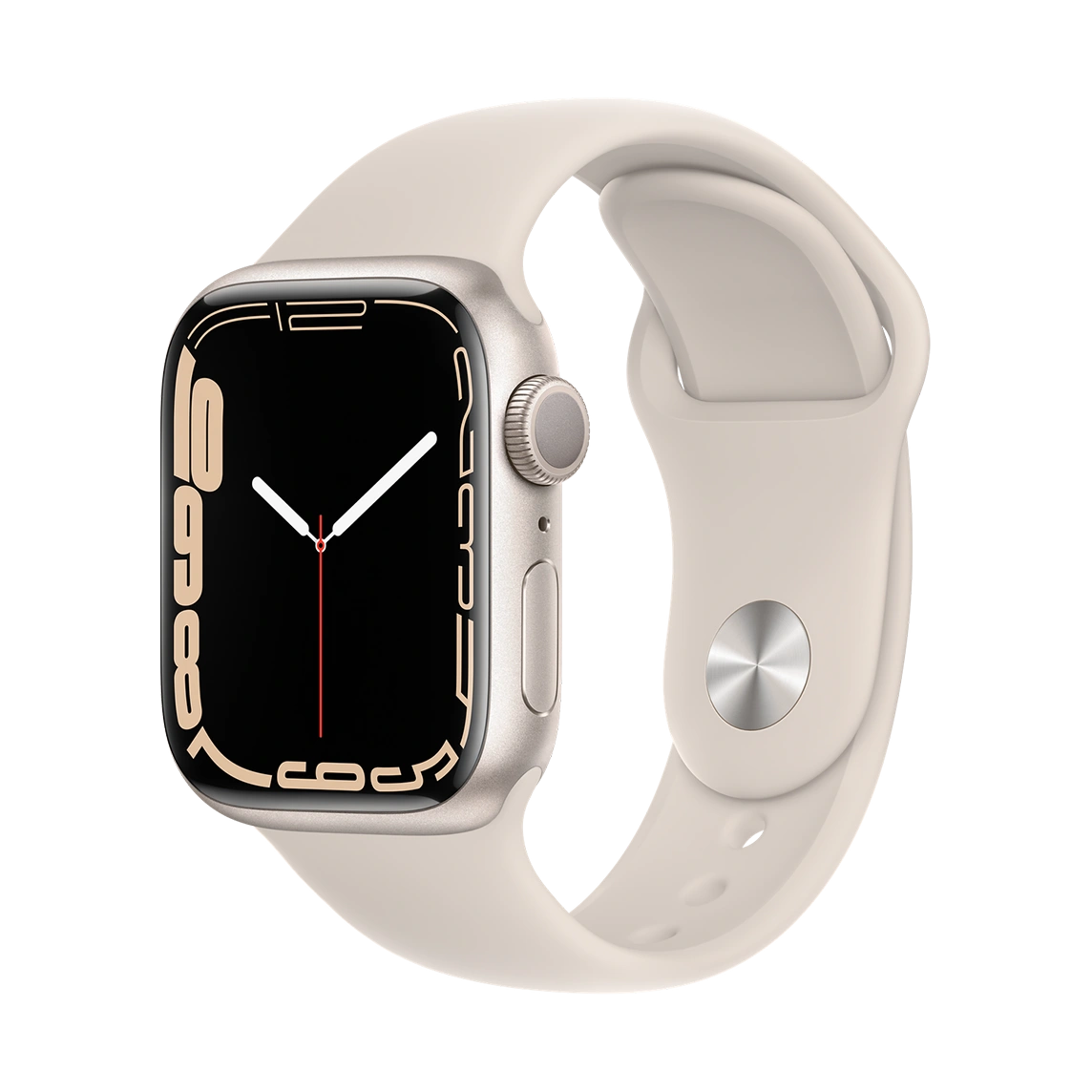 Apple Watch Series 7 Starlight Aluminum Case with Starlight Silicone Band