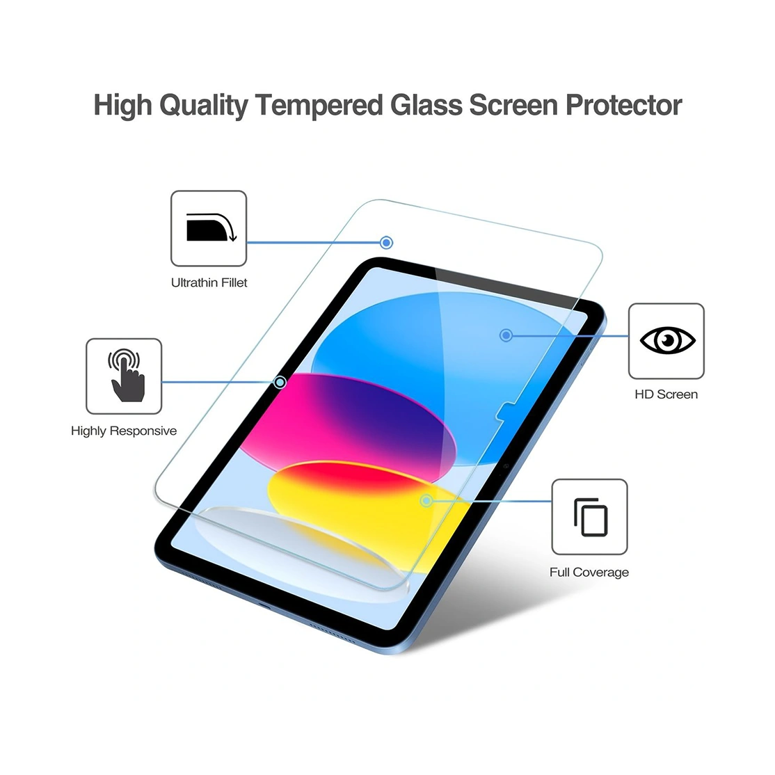 Tempered Glass Screen Protector For iPad 10th 2022-1