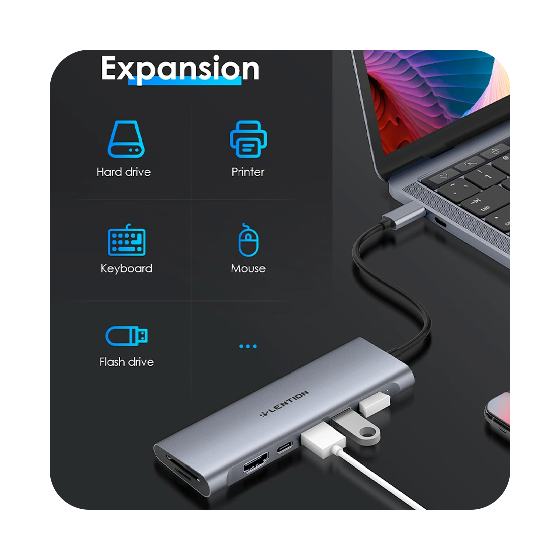 Lention USB-C Digital AV Multiport Adapter C36b-2