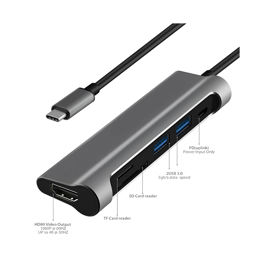 Jcpal LINX USB-C 6-Port Hub JCP6217-2