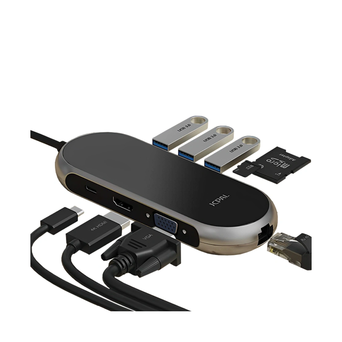 Jcpal LINX USB-C 9-Port Hub JCP6254-3