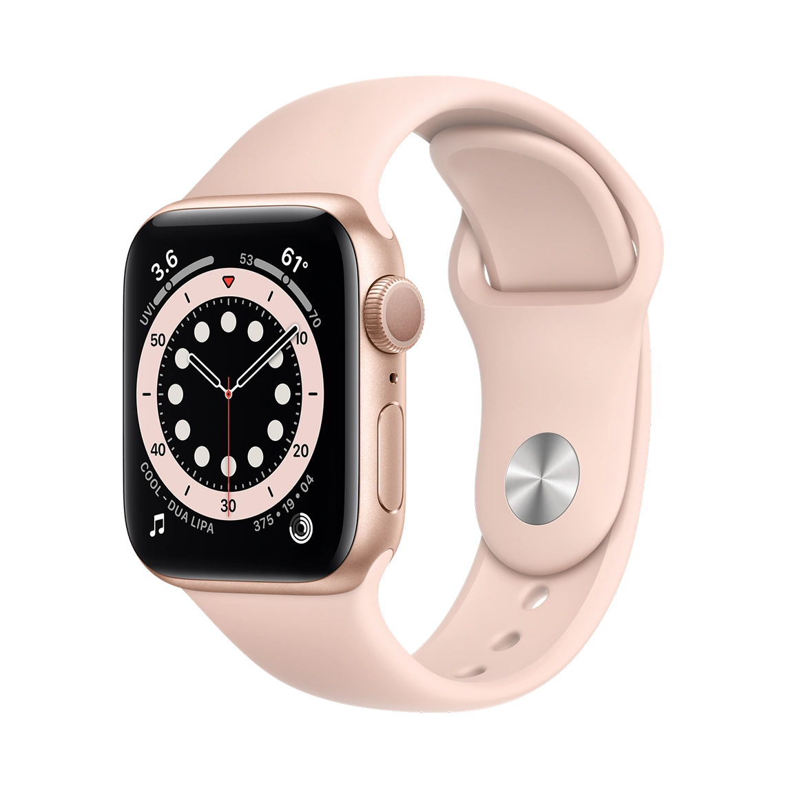 Apple Watch Series 4 Gold Aluminum Case with Pink Sand Sport Band