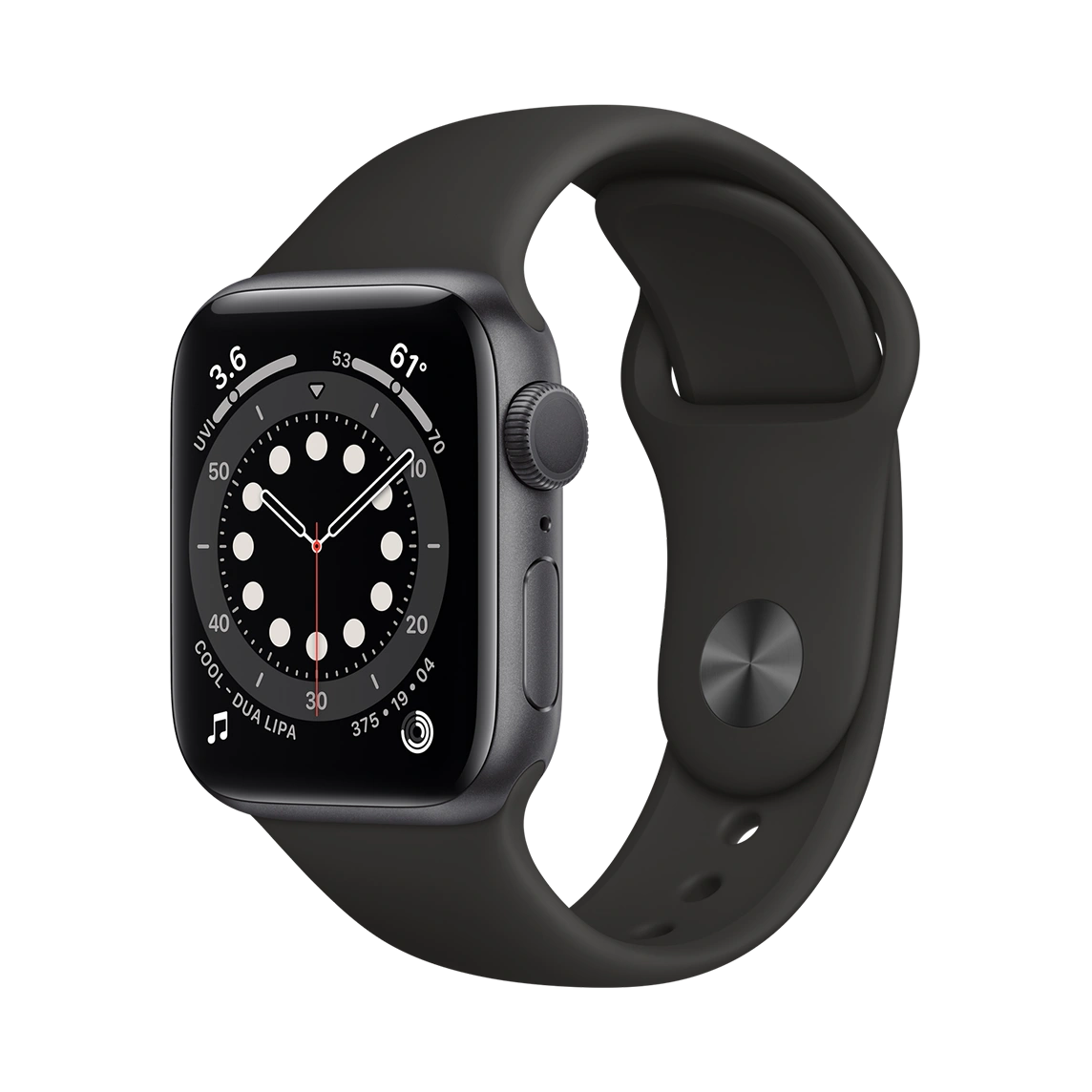 Apple Watch Series 4 Space Gray Aluminum Case with Black Sport Band