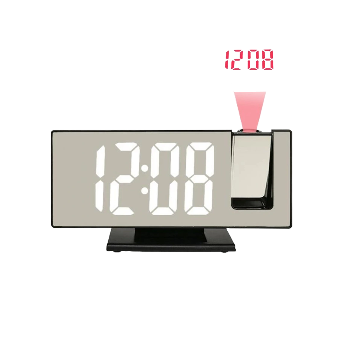 LED Mirror Digital Projection Alarm Clock