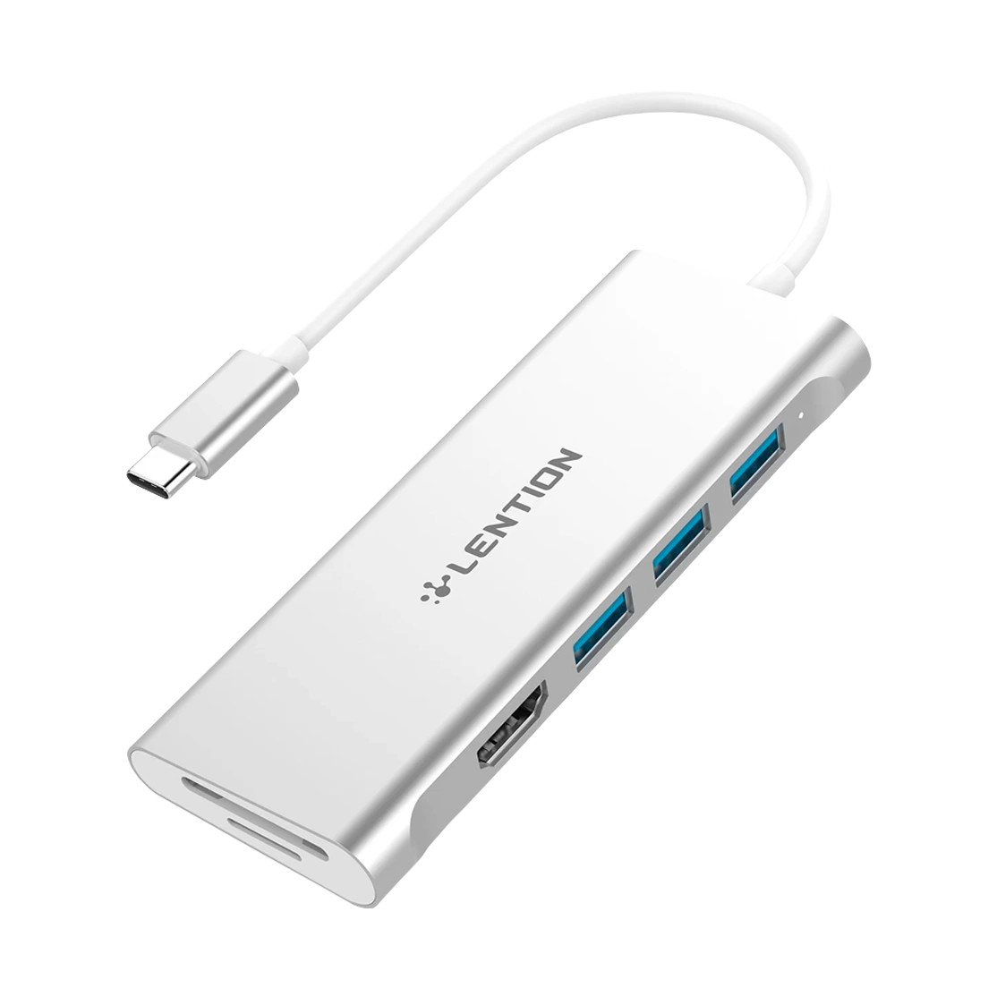 Lention USB-C to HDMI, USB, SD and MicroSD C34