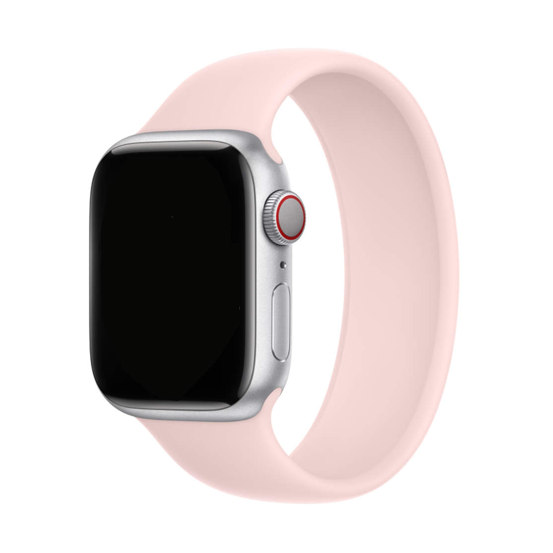HC Silicone Solo Loop Apple Watch Band Chalk Pink