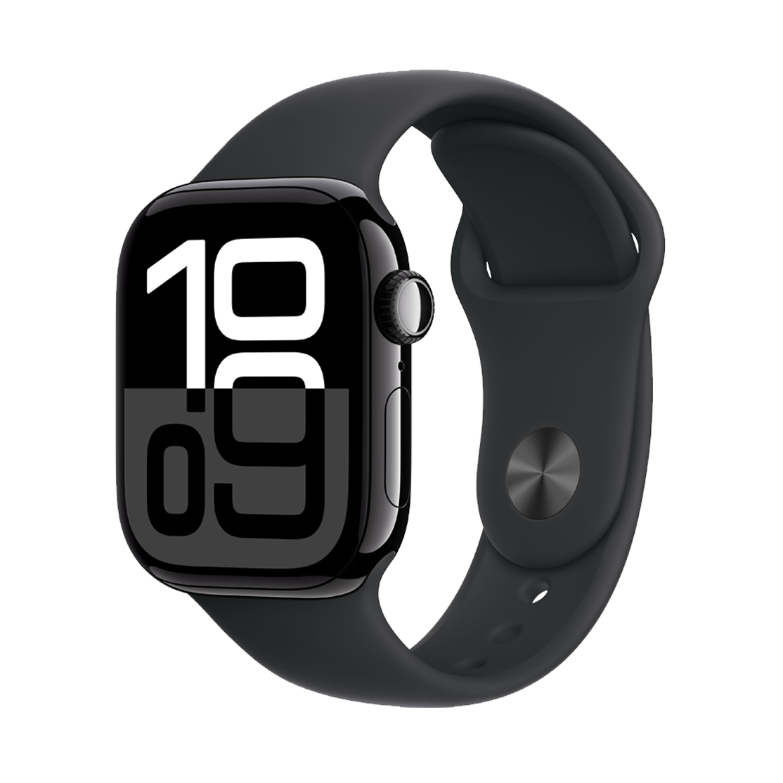 Apple Watch Series 10 jet Black Aluminum Case with Black Sport Band