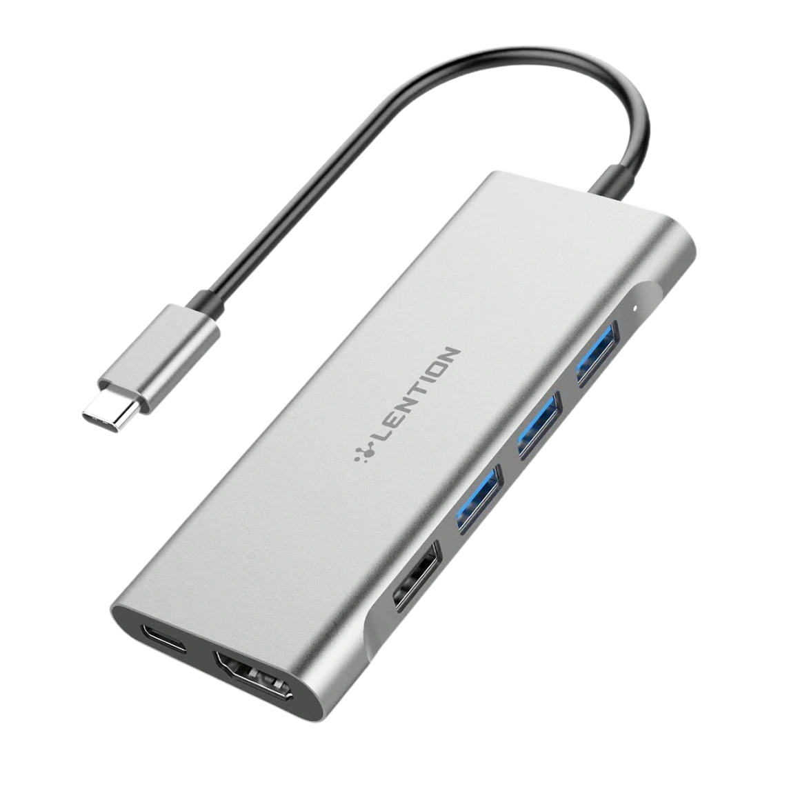 Lention USB-C to HDMI, USB, USB-C, SD and MicroSD C36