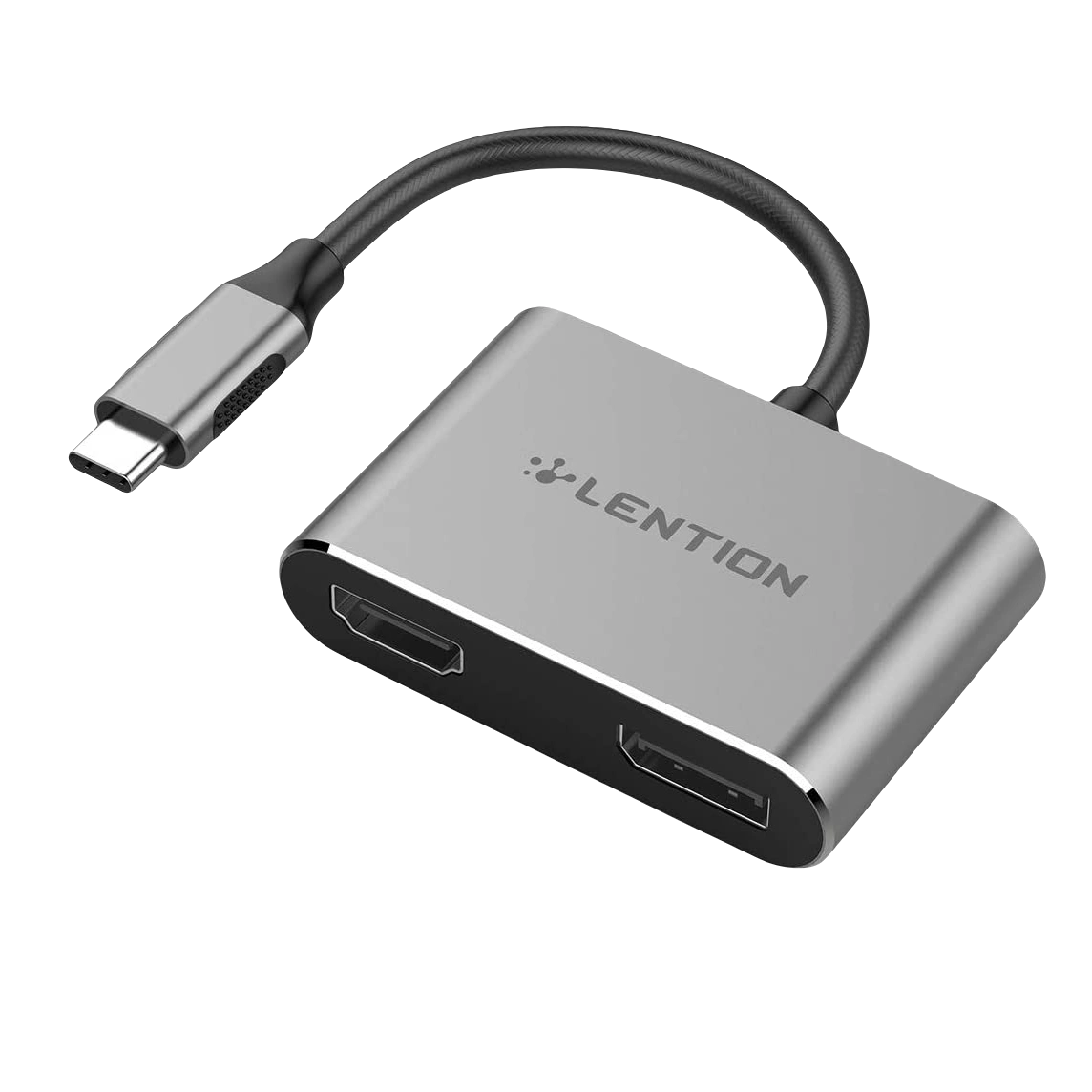 تبدیل USB-C به HDMI و DisplayPort لنشن مدل C52s