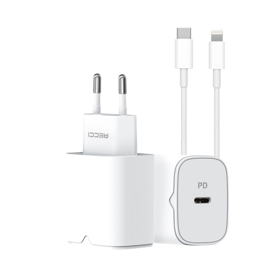 Recci Travel USB-C Charger Kits PD 20W EU RC50ECL